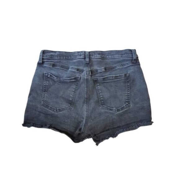 Silver Not Your Boyfriend's Shorts Charcoal Grey Raw Hem Denim Shorts 29 - Picture 3 of 7